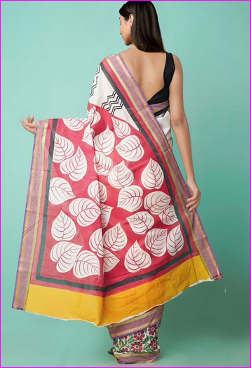 Yellow Mulmul Pure Cotton Sarees