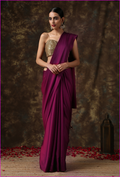 Wine Color Pure Silk Mark Certified Bishnupuri Silk Sarees