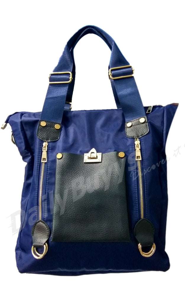Gorgeous Navy Blue and black Zip Totes Get Extra 10% Discount on All Prepaid Transaction