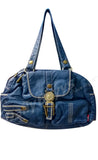 Blue Leather Hand Bags